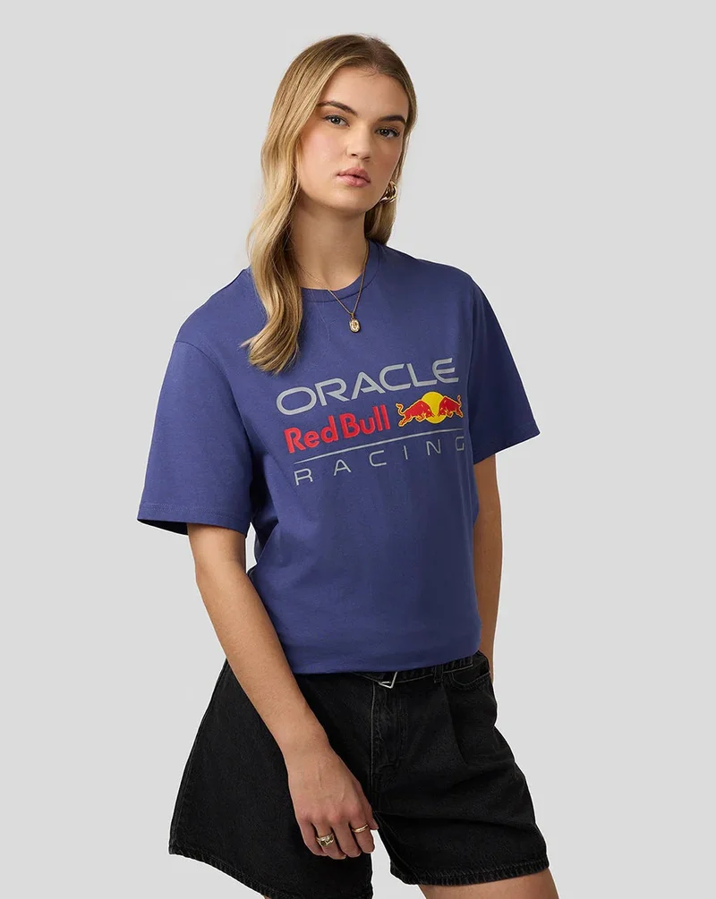 كاستور Oracle Red Bull Racing Unisex Large Front Logo T-shirt - Skipper Blue