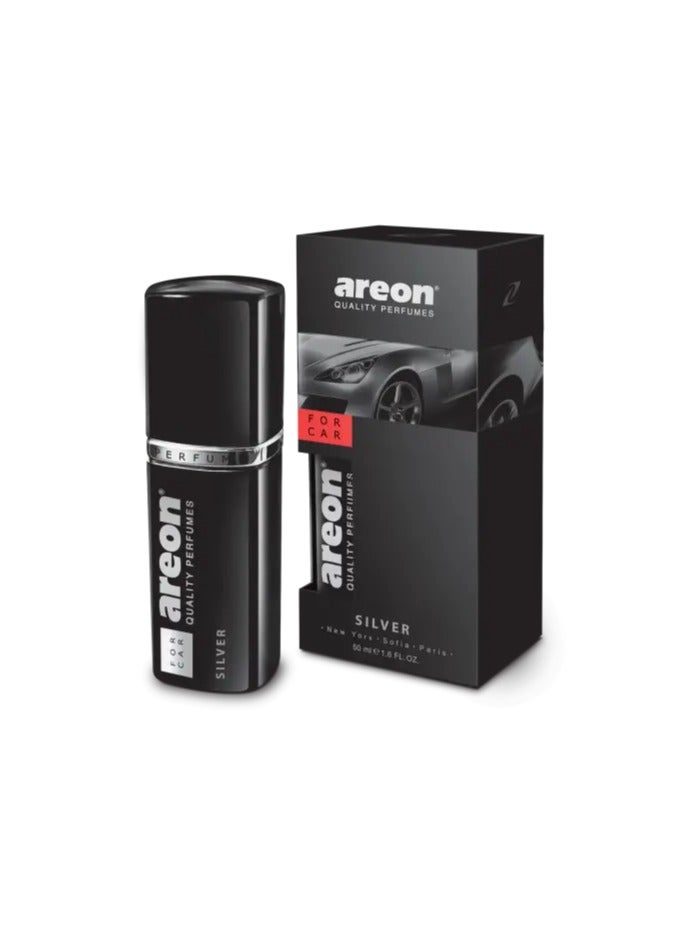 Areon Car Air Freshener with 50ml Silver Scent Card