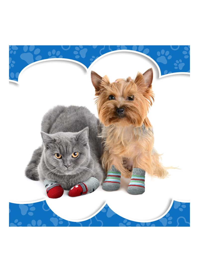 KASTWAVE 24 Pieces Dog Socks for Small Medium Dogs Non Slip Skid Pet Puppy Doggie Grip Socks Paw Protectors Indoor Traction Control Socks - Image 5
