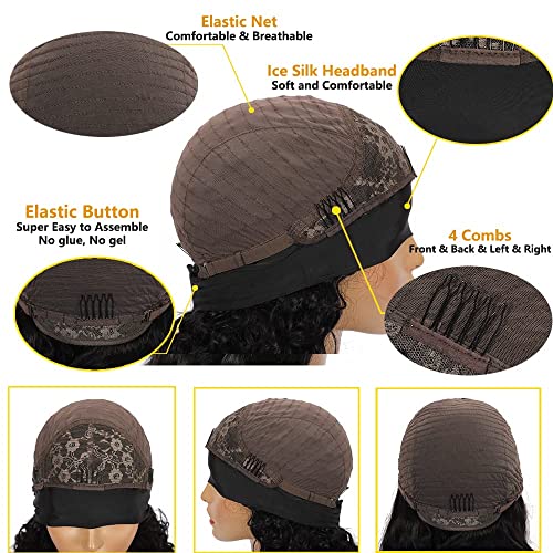 Miss Lee Headband Wigs for Black Women Human Hair Glueless Body Wave Headband Wig Human Hair 100% Brazilian Virgin Hair Machine Made Head band Wig 150% Density - Image 5