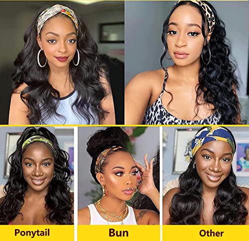 Miss Lee Headband Wigs for Black Women Human Hair Glueless Body Wave Headband Wig Human Hair 100% Brazilian Virgin Hair Machine Made Head band Wig 150% Density - Image 3
