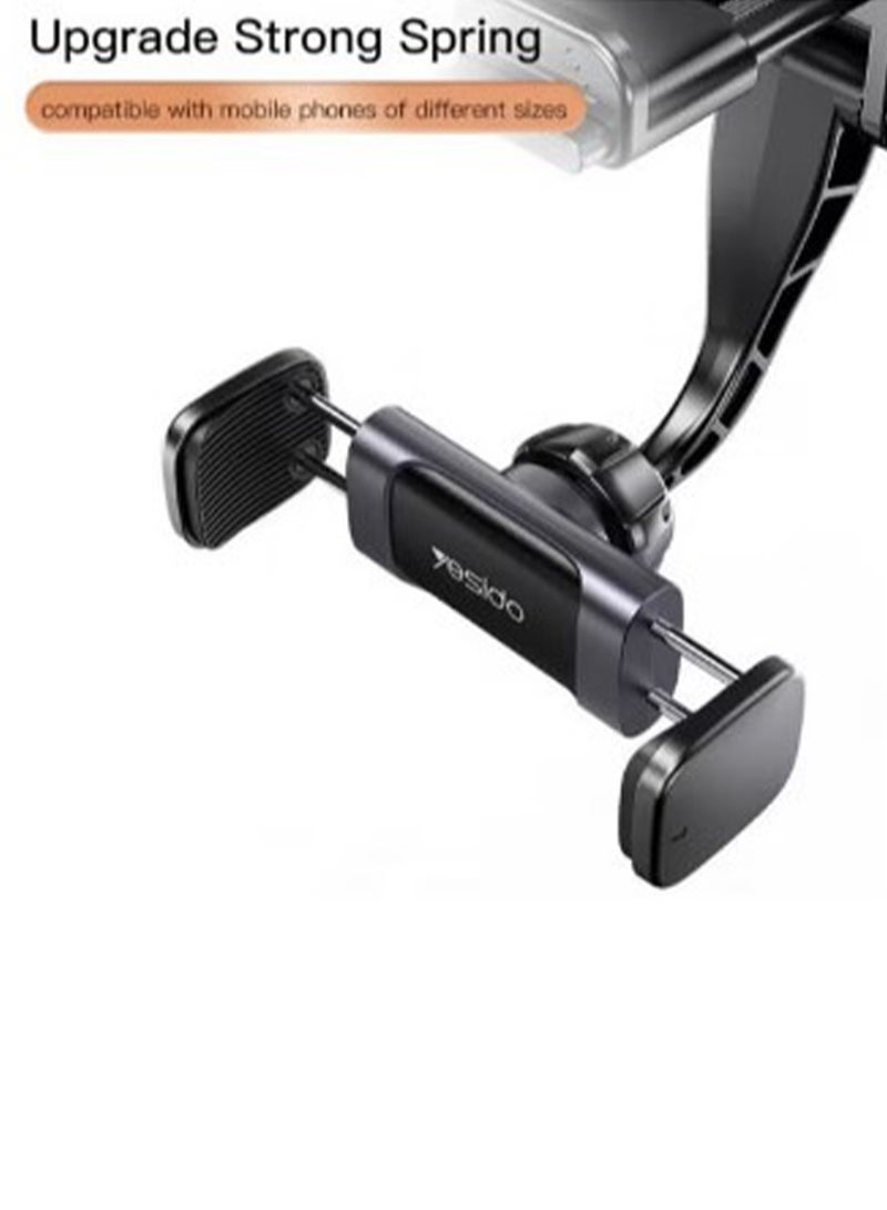 يسيدو c193 حامل هاتف مرآة السيارة، حامل الملاحة قابل للتعديل تلسكوبي حامل الهاتف المحمول المفاجئة على حامل الهاتف المحمول متعدد الوظائف نموذج عالمي - Image 2