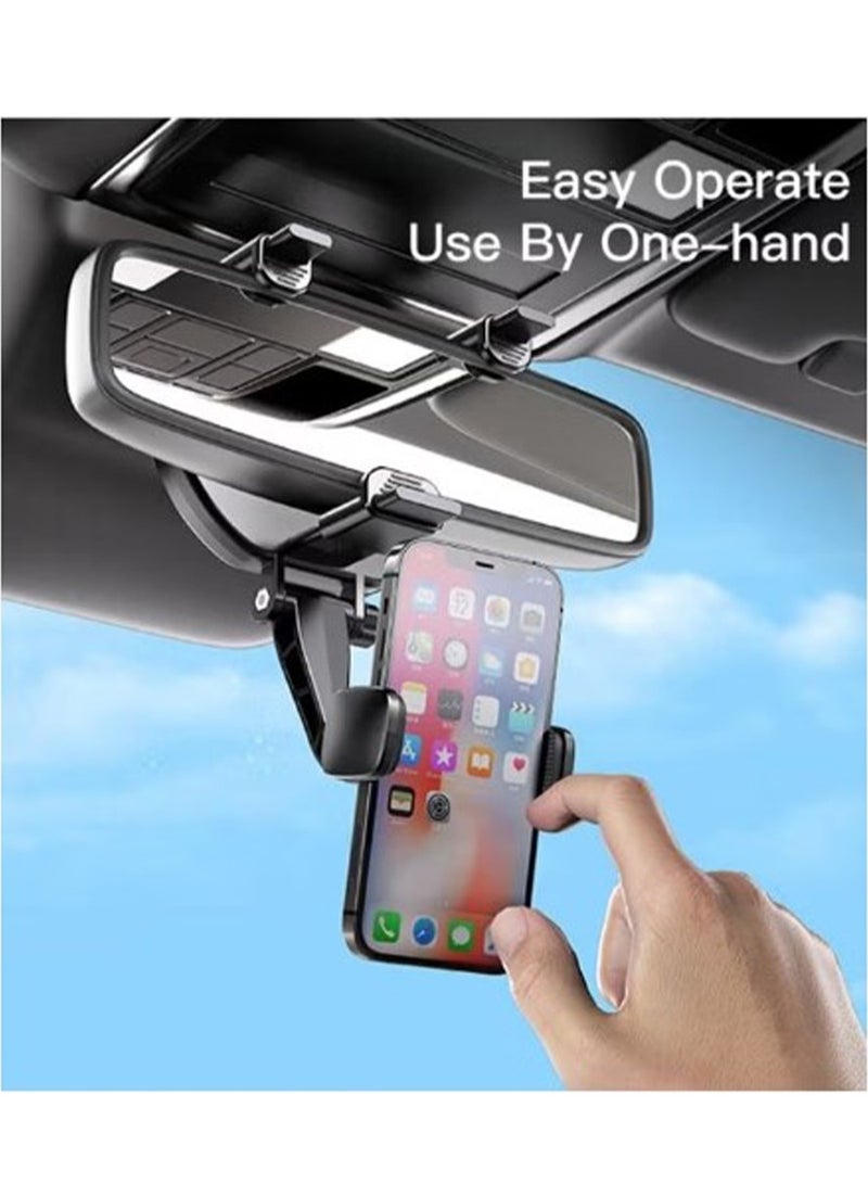يسيدو c193 حامل هاتف مرآة السيارة، حامل الملاحة قابل للتعديل تلسكوبي حامل الهاتف المحمول المفاجئة على حامل الهاتف المحمول متعدد الوظائف نموذج عالمي - Image 4