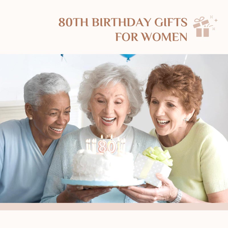 Storieme 80th Birthday Gifts for Women: Best Happy Birthday Gift for 80 Year Old Woman Moms Grandmothers Friends Unique Birthday Angel Figurine Decorations - Image 3
