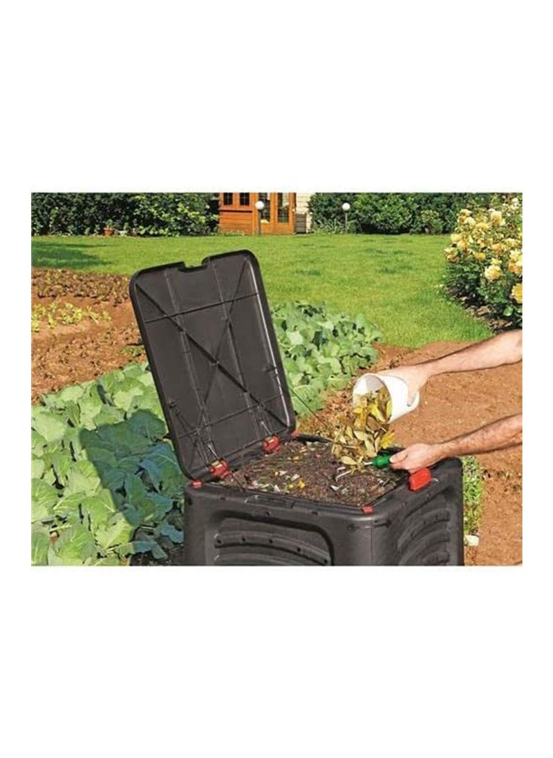Trapp Garden Composter Bin 435 Liter Large Compost Box Create Fertile Soil, Easy Assembly, Lightweight Outdoor Compost Box, 70 x 80 x 70 cm  - Image 3