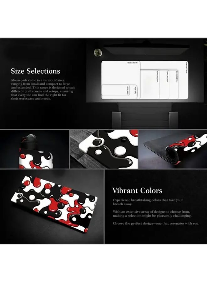 Red Gaming Mouse Pad Extended Size With Non Slip Rubber Base Waterproof Surface For Home Office Game Room Professional Handmade - Image 5