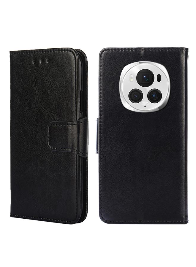 اس-توب جراب هاتف Honor Magic6 Pro مصنوع من الجلد بنسيج كريستالي - Image 1