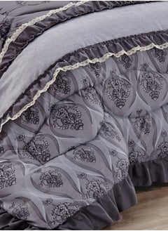 Moon 4 Pieces Single Size 160x210Cm Comforter Set Medium Filling Bedding Set for All Season Includes 1Comforter 1Bedsheet 1Pillow Shams and 1Cushion cases  - Image 5