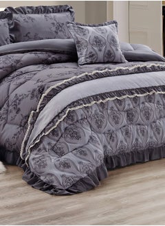 Moon 4 Pieces Single Size 160x210Cm Comforter Set Medium Filling Bedding Set for All Season Includes 1Comforter 1Bedsheet 1Pillow Shams and 1Cushion cases  - Image 4