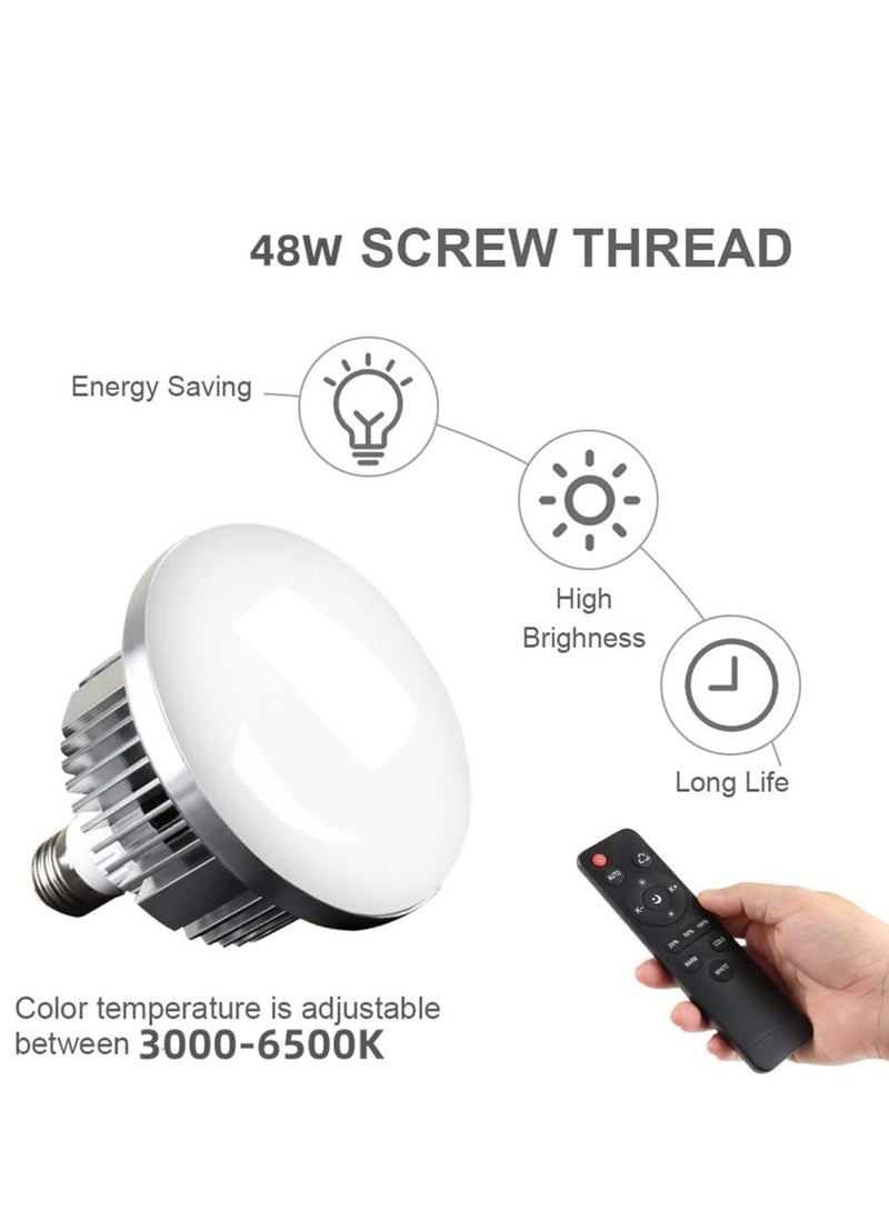 شو وو طقم إضاءة سوفت بوكس، صندوق إضاءة احترافي مزود بمصابيح LED بقوة 48 واط، 3000-6500 كلفن، 3 تأثيرات إضاءة مستمرة، حامل ثلاثي القوائم، جهاز تحكم عن بُعد، إضاءة استوديو لتصوير البورتريه، بث مباشر - Image 3