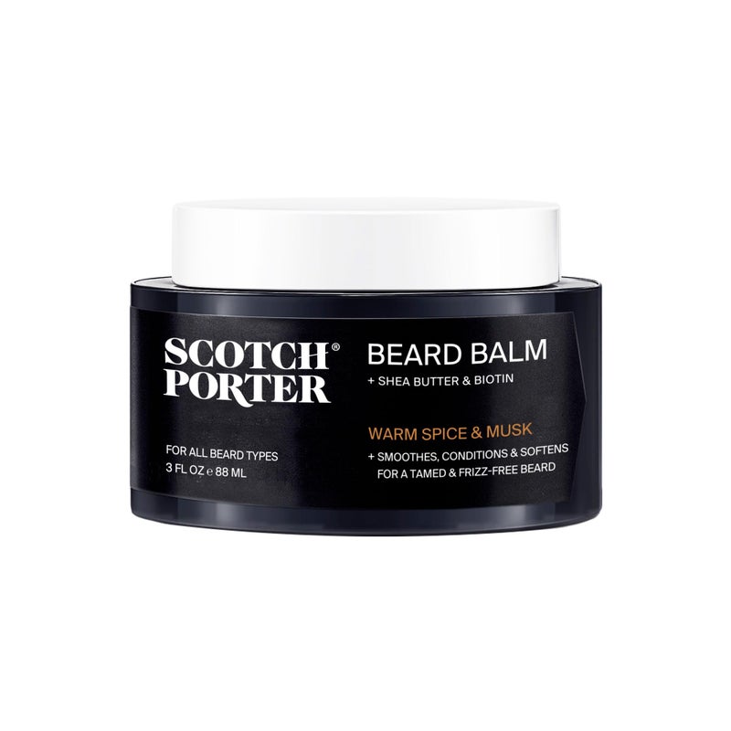 Scotch Porter Conditioning Beard Balm Twin Pack â€“ Smooth, Shape, Moisturize & Soften Coarse, Dry Facial Hair while Encouraging Growth for a Fuller/Healthier-Looking Beard â€“ Original Scent, 2 x 3 oz - Image 1
