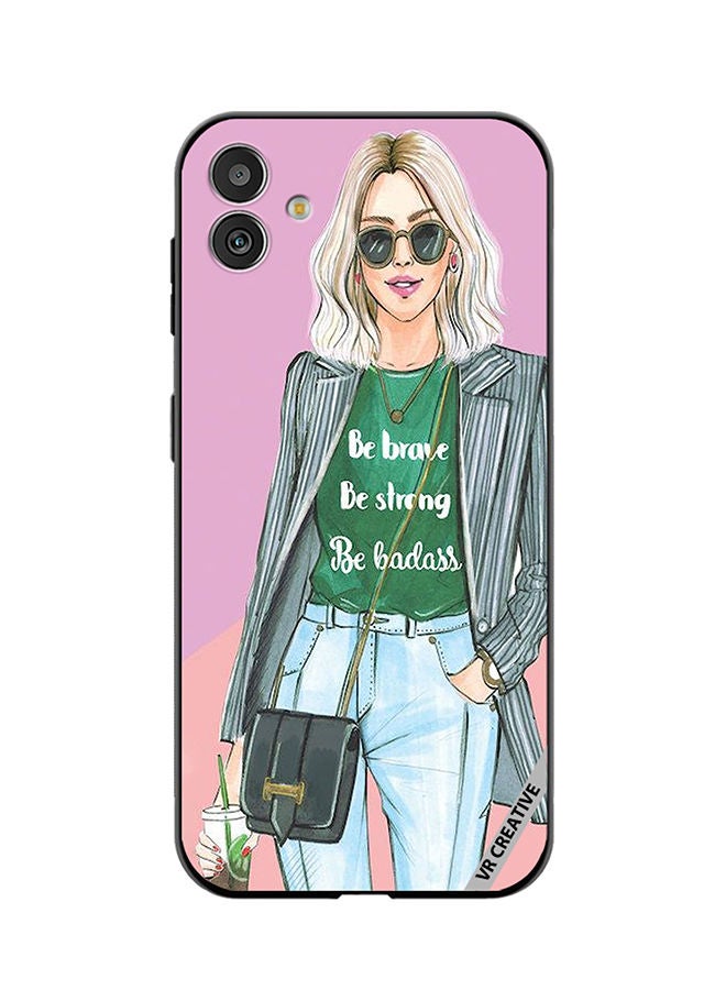 VR CREATIVE Protective Case Cover For Samsung Galaxy F14 Be Brave Be Strong Design Multicolour - Image 1