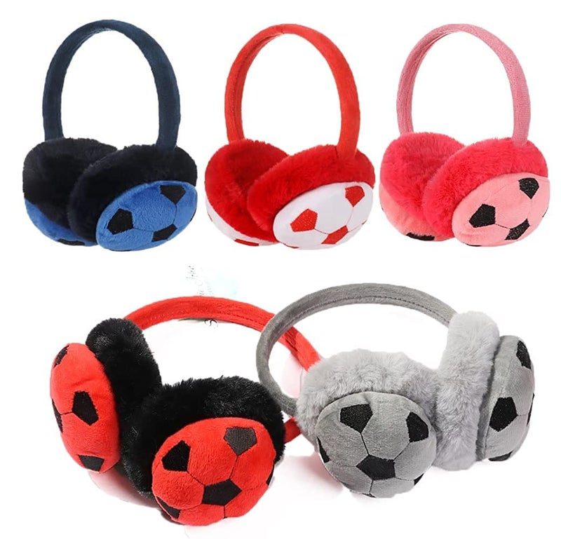 RR DESIGN Kids football Themed Winter Warm Earmuffs (assorted Colours) (1) - Image 5