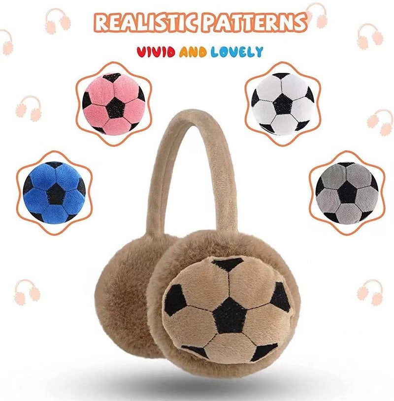 RR DESIGN Kids football Themed Winter Warm Earmuffs (assorted Colours) (1) - Image 4