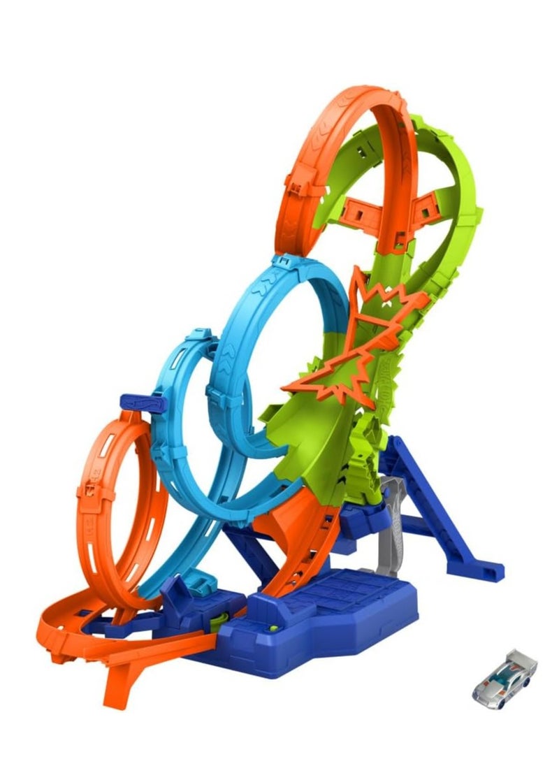 Hot Wheels - Hotwheels 4-Loop Crash-Out Track Set - Image 1