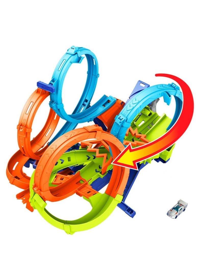 Hot Wheels - Hotwheels 4-Loop Crash-Out Track Set - Image 1