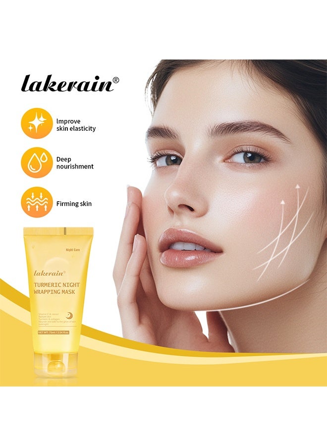 ليكرين قناع الكركم الليلي مع قناع الوجه المرطب والكولاجين المتحلل يغذي البشرة وينقي ملمس البشرة ويعزز مرونتها - Image 5