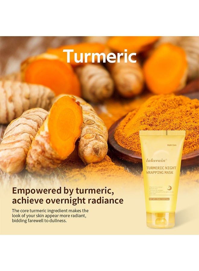 ليكرين قناع الكركم الليلي مع قناع الوجه المرطب والكولاجين المتحلل يغذي البشرة وينقي ملمس البشرة ويعزز مرونتها - Image 4
