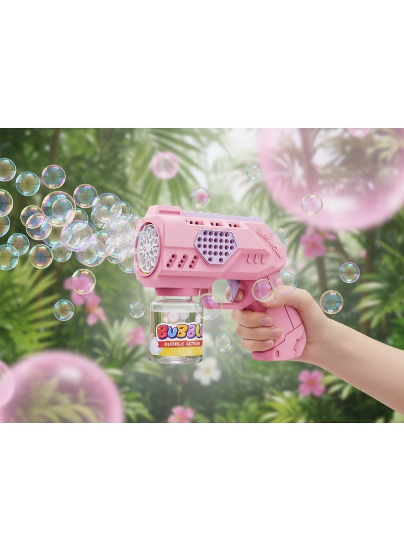 مسدس فقاعات للأطفال – لعبة فقاعات أوتوماتيك 10 فتحات بإضاءة LED , لعبة آمنة للأولاد والبنات للعب الخارجي , مثالية للهدايا وأعياد الميلاد والحفلات - Image 3