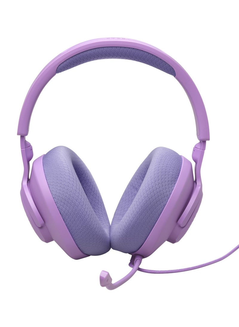 JBL JBL Quantum 100M2 Wired Over-Ear Gaming Headphones with JBL QuantumSOUND Signature and 3.5mm Earphone Jack, Multi-Platform Compatible, Detachable Microphone, Mute Function, Purple - Image 2