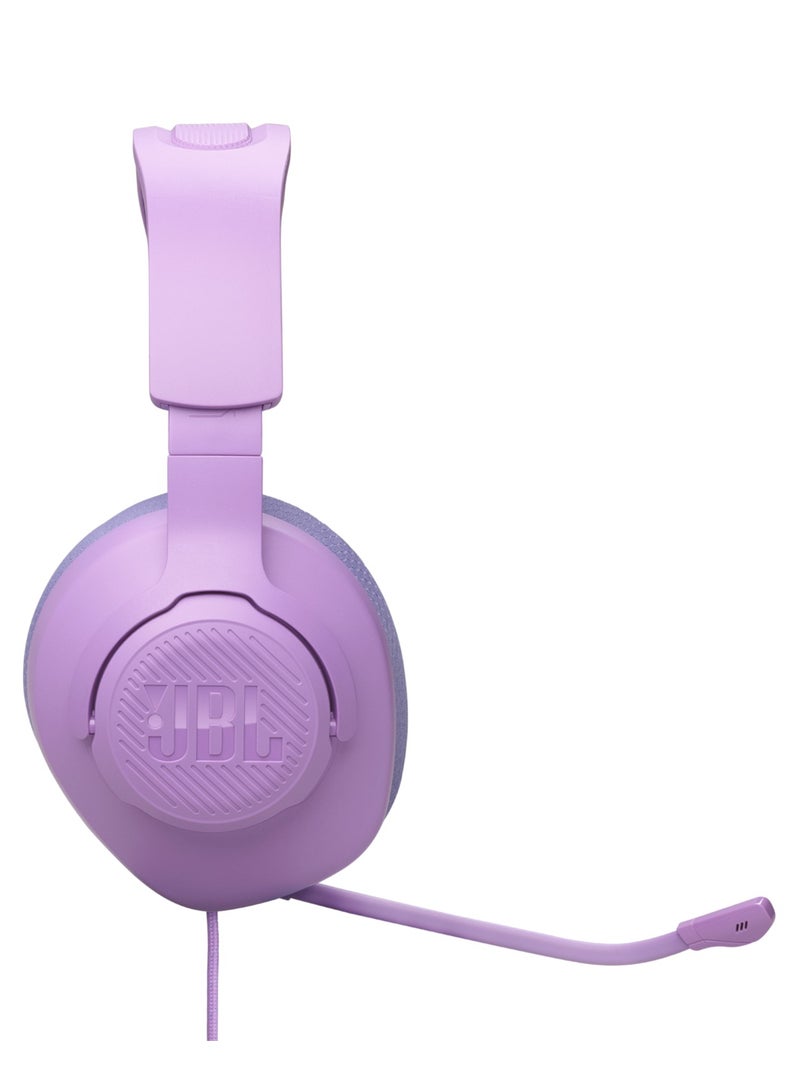 JBL JBL Quantum 100M2 Wired Over-Ear Gaming Headphones with JBL QuantumSOUND Signature and 3.5mm Earphone Jack, Multi-Platform Compatible, Detachable Microphone, Mute Function, Purple - Image 5
