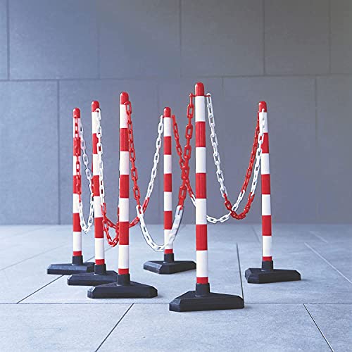 LADWA S Hook Type Plastic Safety Barrier Cone Chain for Construction, 6mm Thickness, Red & White (20 Meters) – Durable, High-Visibility Demarcation for Roads, Events & More - Image 5