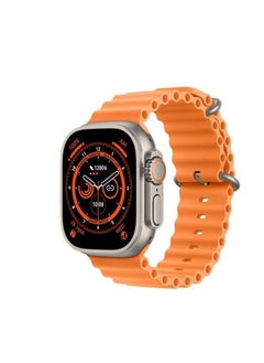T800 Ultra Smart Watch | 1.99 infinite Display | 49mm 1.99" Screen | Heart Rate Monitor | Bluetooth Call | Motion Record | Android and iOS Compatible (Orange)