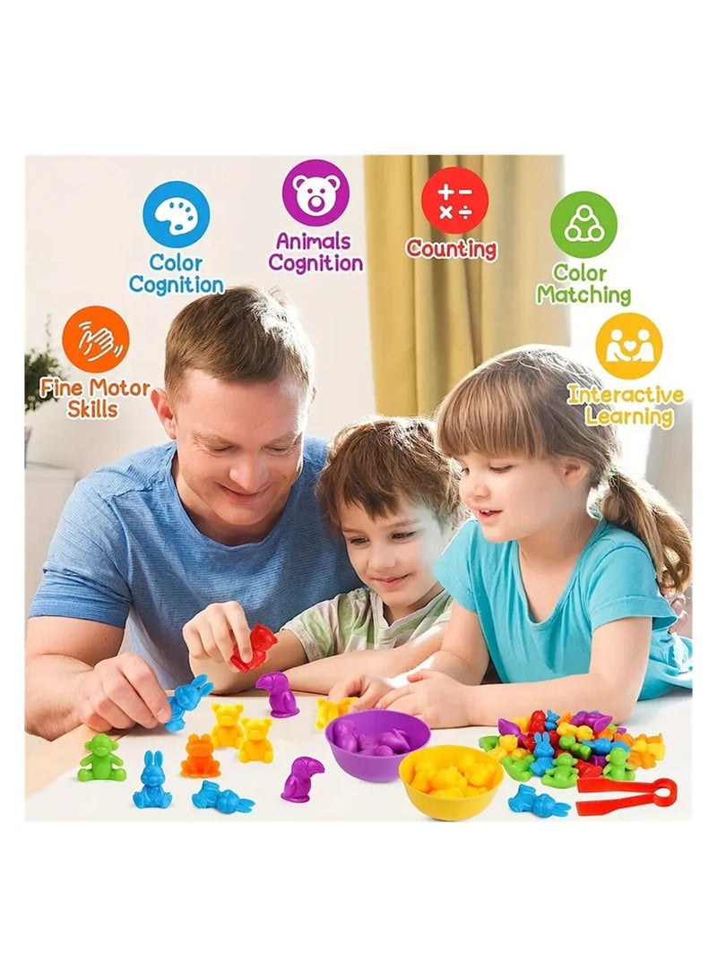 Kids Counting Koala Toys, Matching Game with Sorting Bowls for Preschool Learning Color Classification and Sensory Game Set - Image 5