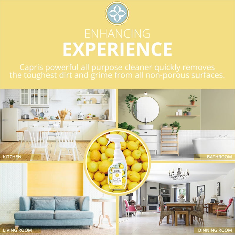 CAPRI ESSENTIALS APC, Household Dust Remover, Kitchen Counter Surface Spray, Removes Grime, Blend of Essential Oils, Lemon Verbena, 23 FL Oz - Image 3
