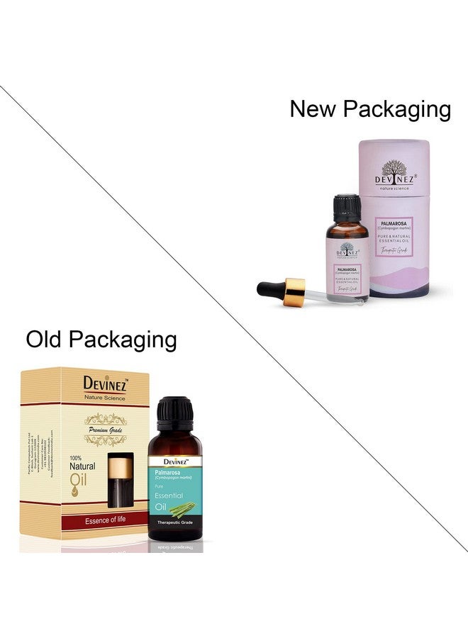 Devinez Palmarosa Essential Oil 100% Pure Natural & Undiluted 30Ml In Glass Bottle Minimizes Acne Scars For Soft Moist And Youthful Skin Relieve Inflammation Wrinkles And Minor Sun Burn - Image 2