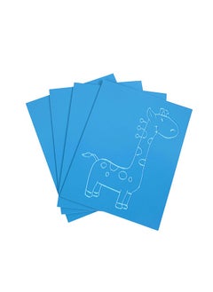 Falling In art Falling in Art Soft Linoleum Carving Block, 9 Inches by 12 Inches, Blue, 4-Pack  - Image 1