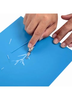 Falling In art Falling in Art Soft Linoleum Carving Block, 9 Inches by 12 Inches, Blue, 4-Pack  - Image 2