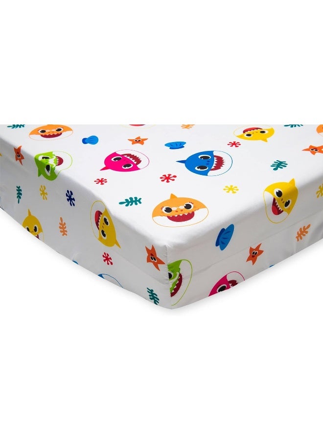 BABY SHARK Baby Shark Toddler Nap Mat - Includes Pillow and Fleece Blanket - Image 1