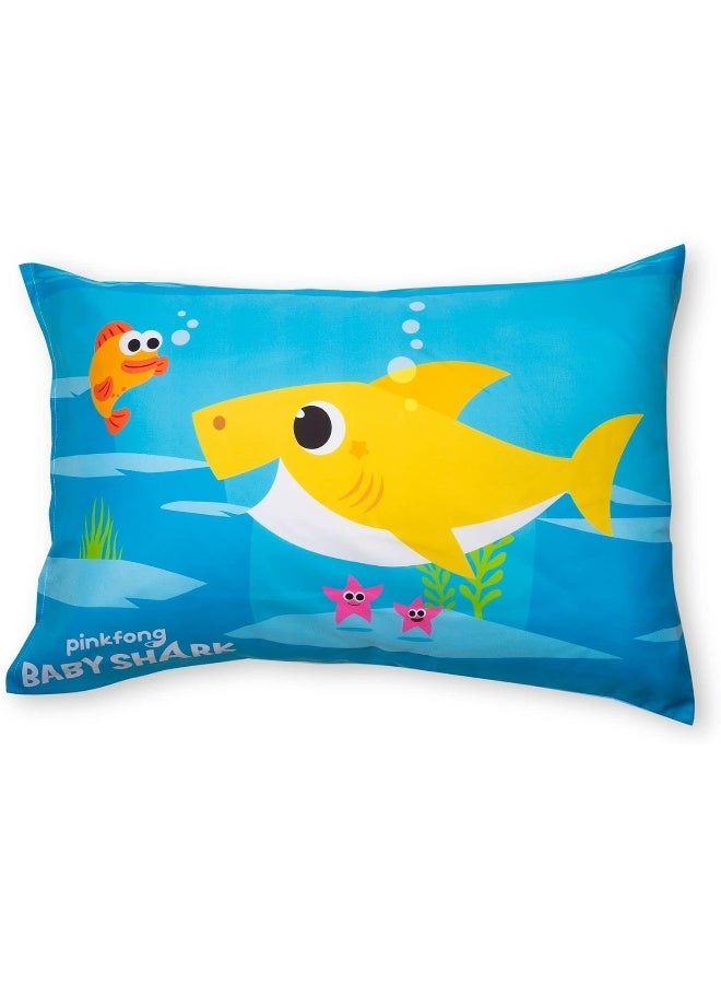 BABY SHARK Baby Shark Toddler Nap Mat - Includes Pillow and Fleece Blanket - Image 4