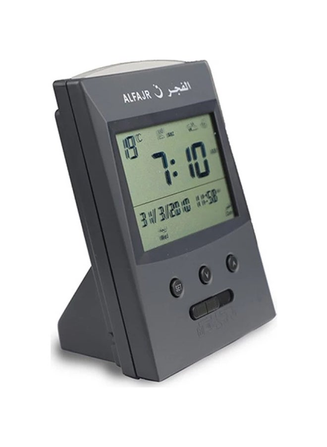 الفجر ساعة رقمية تعلق على الحائط تدق مع مواقيت الصلاة طراز Cs-03 رمادي - Image 3