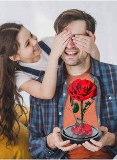 Perfii Preserved Forever Rose in Luxury Glass Dome - Eternal Flower Gift for Valentine's Day, Wedding Anniversary, and Birthday  - Image 2