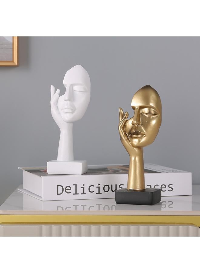 Bluejw New Mask Character Ornaments Silent Is Gold Resin Crafts Home Living Room Entrance Wine Cabinet Window Decorations - Image 4