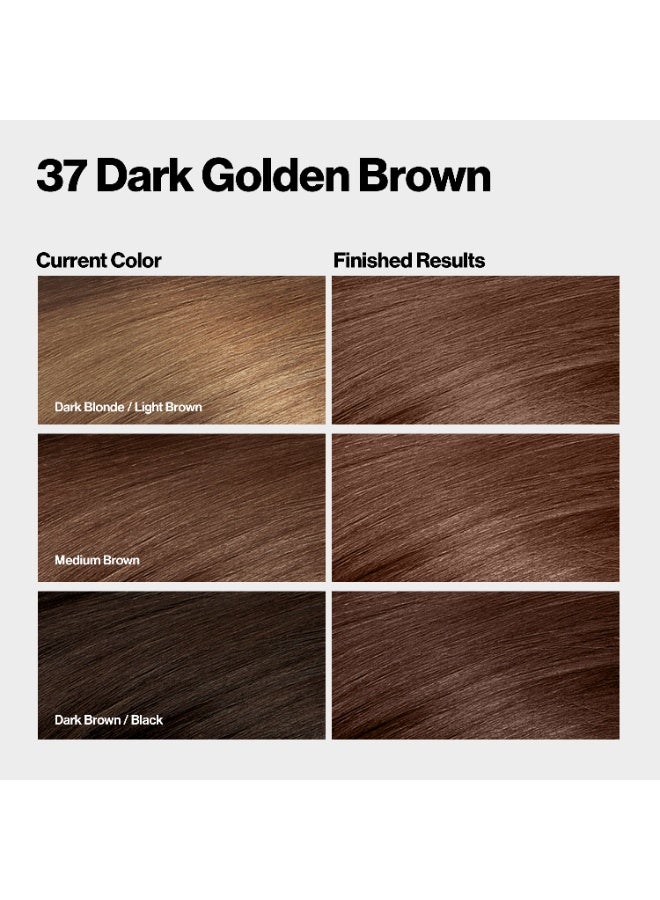 ريفلون صبغة شعر دائمة من ريفلون كلر سيلك بيوتيفول كولور 37 بني ذهبي غامق - Image 3