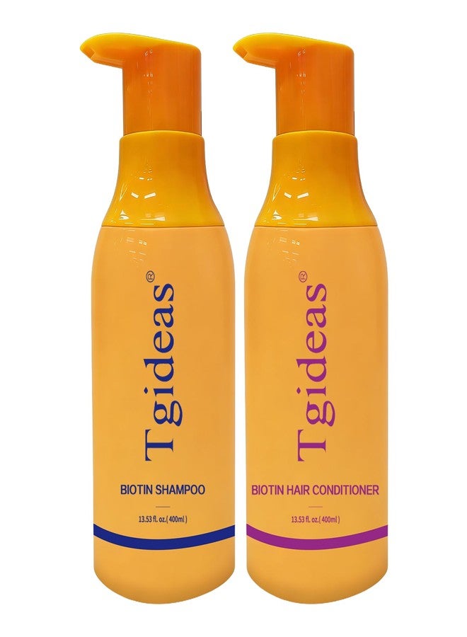 Tgideas Anti-Thinning Biotin Shampoo & Conditioner Set for Thinning Hair Women and Men Hair Loss-Thickening & Strengthening Shampoo - 13.53 fl.oz x 2 - Image 1