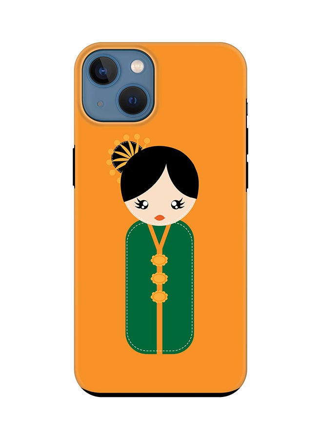 Stylizedd Tough Pro Series Case for iPhone 15 Dual Layer Hybrid PC TPU Customized Mobile Cover Matte Finish Phone Case - Japanese Doll - Image 1