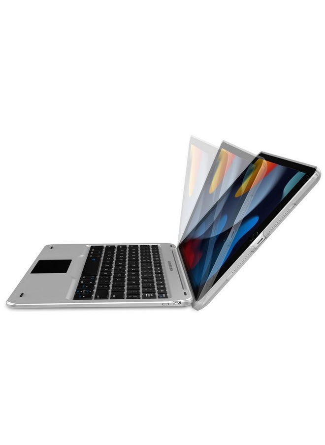 Arteck - Arteck iPad 9th Gen 10.2-inch 2021 Keyboard Case with Track Pad, Bluetooth Keyboard with Folio Full Protection Case and Touch Pad for Apple 10.2-inch iPad 9 iPad 8, 7 with 130 Degree Swivel Rotating - Image 1