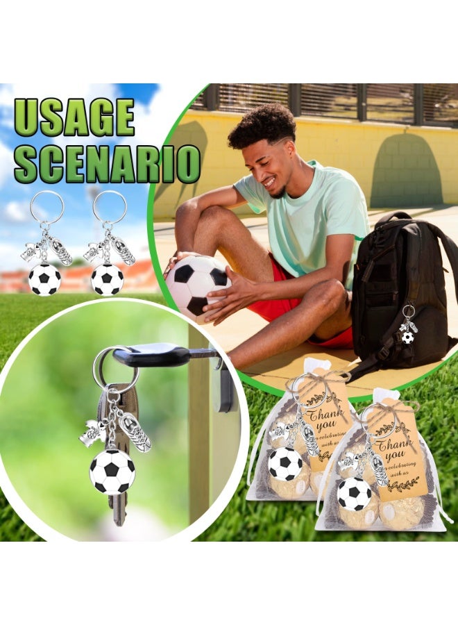 JAYATO Football-themed Party keychains, bags, pendants Party Favors for 10 Guests, Party Gift Bags Key Chain and stickers party supplies for Mother's Day, Birthday, Guests, Commemoration, Baptism, Thank-you gifts Decoration - Image 3