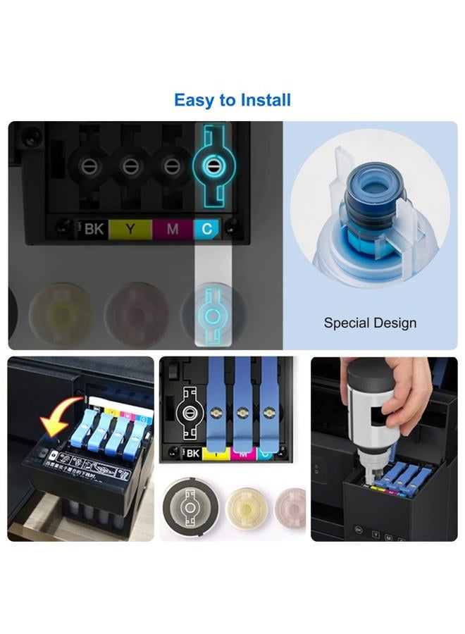 imtfzct Compatible 552 Ink Refill Bottles for Photo ET 8550 ET8550 Photo ET 8500 ET8500 8550 8500 Printers (BK PB C M Y GY) - Image 4