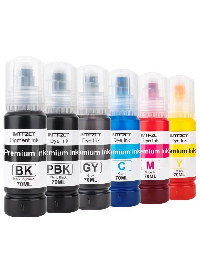 imtfzct Compatible 552 Ink Refill Bottles for Photo ET 8550 ET8550 Photo ET 8500 ET8500 8550 8500 Printers (BK PB C M Y GY) - Image 1