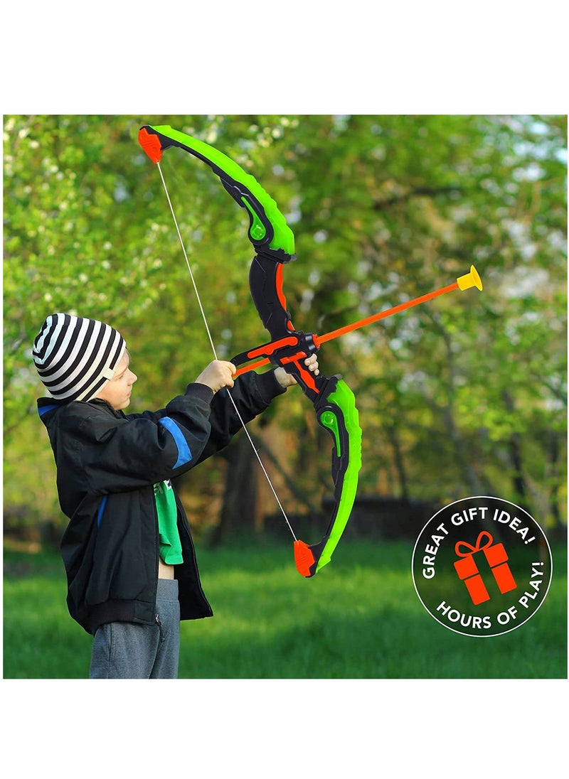 YelaJoy - Boys and Girls Toy Children's Bow and Arrow Set, Illuminated Archery Toy Set, Including 6 Suction Cup Arrows, Targets and Tests, Children's Outdoor Toys, Boys and Girls' Gifts - Image 1