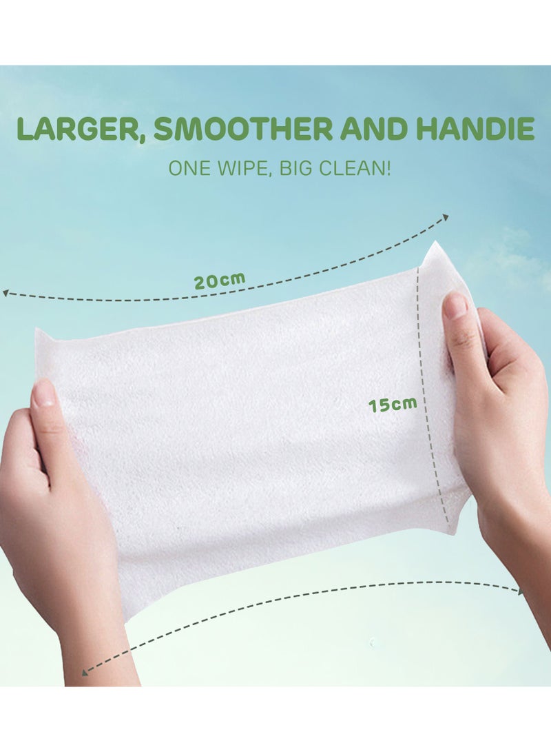 aiwibi Baby  Wet Wipes- Bamboo-Natural Tea Tree 80 Pcs*3 bags  - Image 4