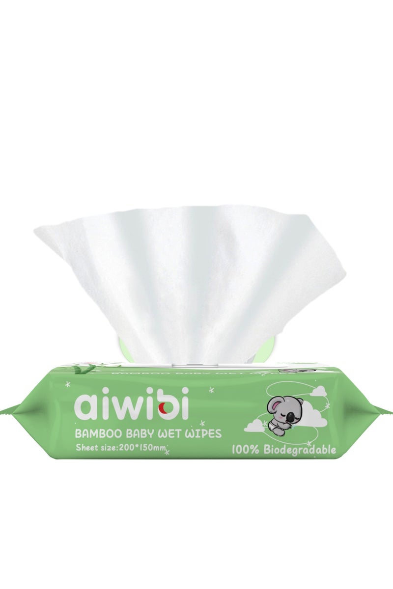 أيويبي مناديل مبللة للأطفال - الخيزران وشجرة الشاي الطبيعية 240 قطعة 2 + 1 مجانًا. - Image 4