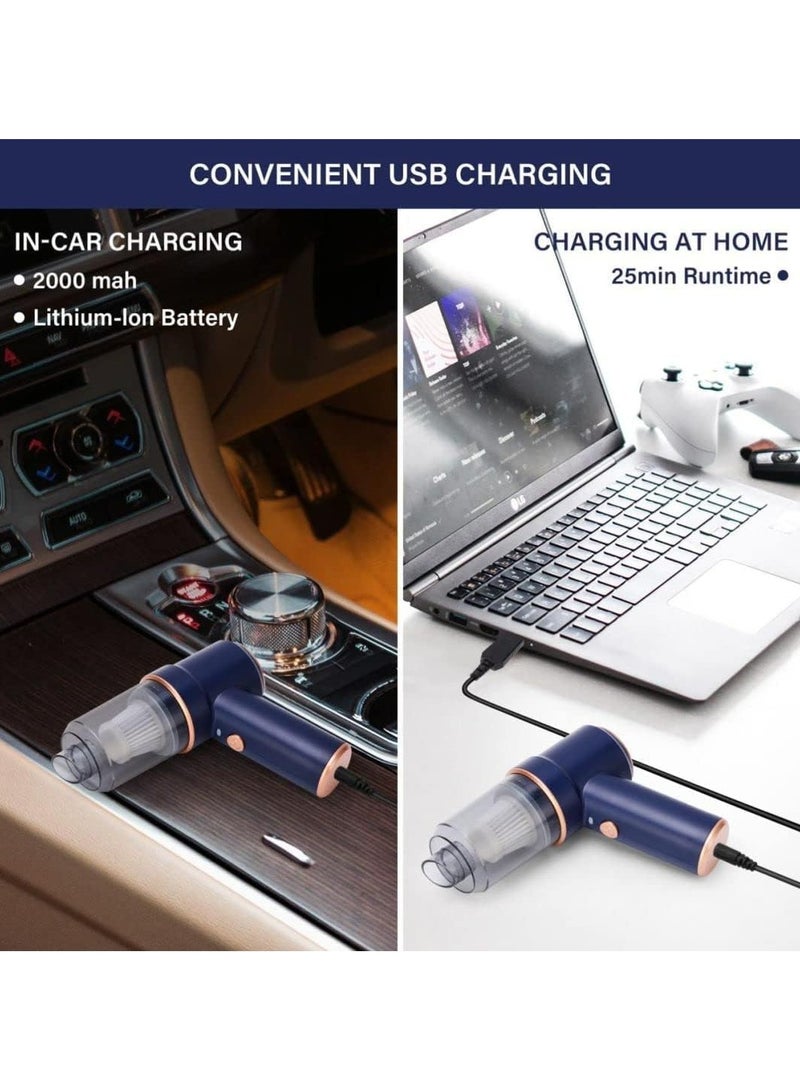 مودرن هوم مكنسة كهربائية للسيارة لاسلكية، مكنسة كهربائية محمولة باليد، شفط قوي 9000 باسكال/120 وات، تمتص وتنفخ 2 في 1، مع ضوء LED للسيارة/المنزل/المكتب/الحيوانات الأليفة، قابلة لإعادة الشحن عبر USB - Image 4