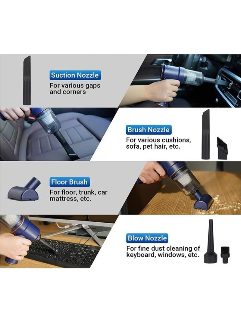 مودرن هوم مكنسة كهربائية للسيارة لاسلكية، مكنسة كهربائية محمولة باليد، شفط قوي 9000 باسكال/120 وات، تمتص وتنفخ 2 في 1، مع ضوء LED للسيارة/المنزل/المكتب/الحيوانات الأليفة، قابلة لإعادة الشحن عبر USB - Image 5