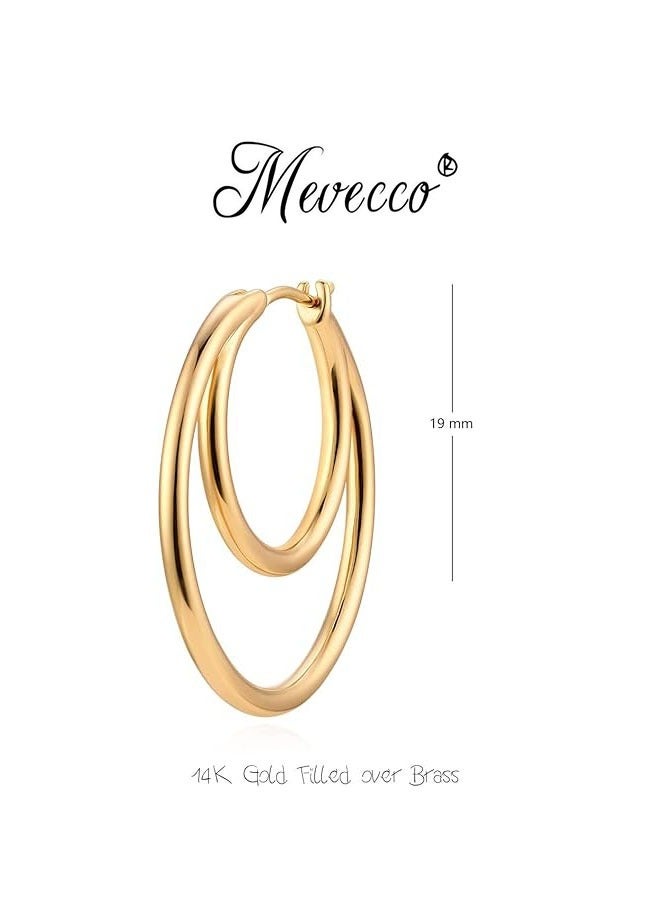 Women Huggie Earrings Gold Hoop 14K Gold Filled Small Simple Handmade Hypoallergenic Everyday Jewelry - Image 4